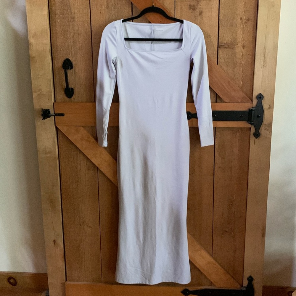 NWOT WILD FABLE Butterbliss Baby Blue Long Sleeve Maxi Dress Size XS Square Neck